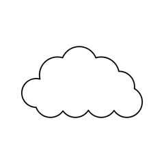 cloud line vector icon