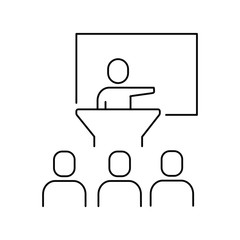 Business Presentation Related Vector Line 