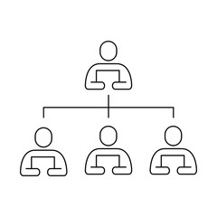 Business structure Vector Line Icon