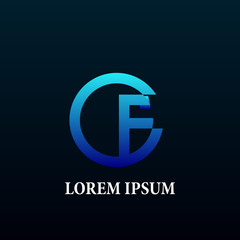 initial letter logo icon for business company