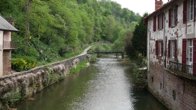 The river Nive in Saint-Jean-Pied-de-Port, France