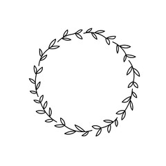 wreath of minimal olive leaves