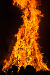 Easter fire in Blankenese (Hamburg, Germany). Easter fires have been a tradition in Blankenese for centuries on Holy Saturday