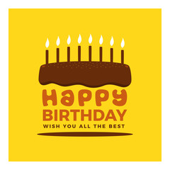 Yellow Birthday Letter below cake