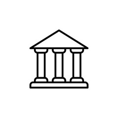 Bank icon vector. Bank vector design. sign design. flat style. Vector EPS 10