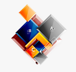 Minimal square banner abstract background