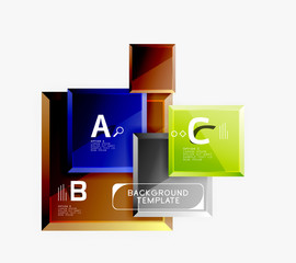 Abstract square composition for background, banner or logo