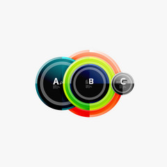 Circle geometric abstract background template for web banner, business presentation, branding, wallpaper