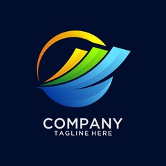 Global financial business logo design