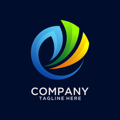 Global financial business logo design