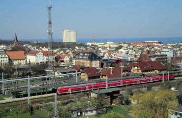 Obraz premium stadt warnemünde,norddeutschland
