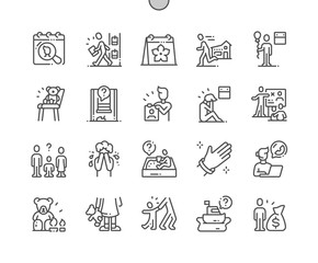 International Missing Children’s Day Well-crafted Pixel Perfect Vector Thin Line Icons 30 2x Grid for Web Graphics and Apps. Simple Minimal Pictogram