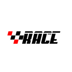 Race logo icon for racing company