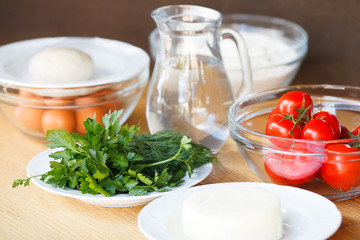 fresh organic products and vegetables.