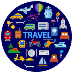 Obraz premium travel and transport icon