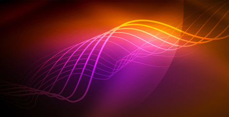Neon wave background