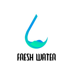 Obraz premium fresh water logo icon