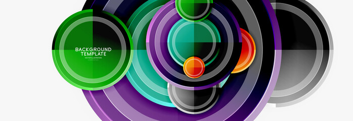 Circular pattern, abstract circles composition
