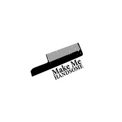 make me handsome logo for barber shop company