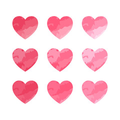 Cute heart symbol. Vector illustration.