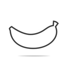 Banana icon outline vector isolated