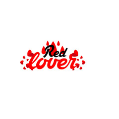 red lover logo icon with blood illustration
