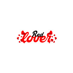 red lover logo icon with blood illustration
