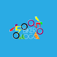 biker logo for sport team