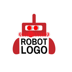 Robot logo for technology company