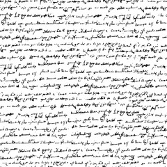 Unreadable handwritten text. Seamless vector texture for old books and manuscripts. 