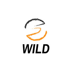wild logo with boar  trace illustration