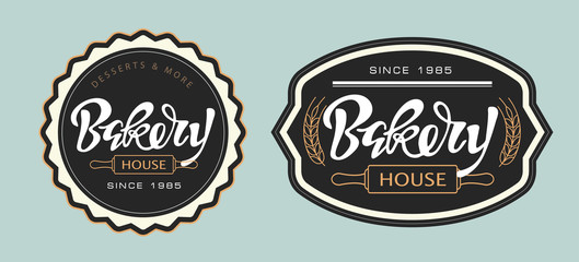 Homemade Bakery Shop Label - hand drawn lettering banner