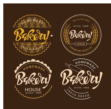 Homemade Bakery Shop Label - hand drawn lettering banner