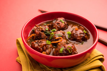 Veg or chicken Manchurian with gravy - Popular indo chinese food