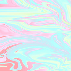 Holographic Abstract soft pastel colors backdrop. Trendy creative gradient. Iridescent background. Tie dye effect. Colorful inks