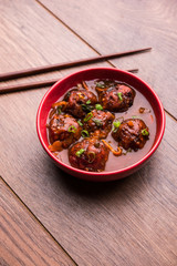 Veg or chicken Manchurian with gravy - Popular indo chinese food