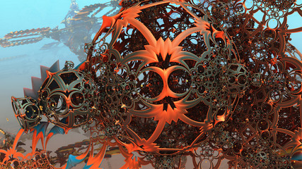 Abstract background, fantastic 3D structures