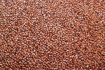 background heaps of flax seeds