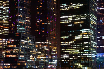 Fototapeta na wymiar View of the night city.