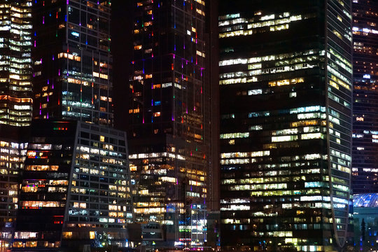 View of the night city.