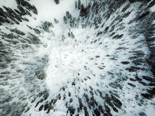 Kleinwalsertal Winter Forest Aerial