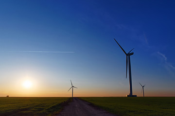 Wind turbine in the plain of Beauce 