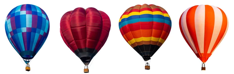 Wall murals Balloon Isolated photo of hot air balloon isolated on white background.