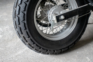 Close up shot of a motorcycle wheel, Motorcycle tires - Image