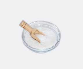 Fototapeta na wymiar salt on a wooden spoon