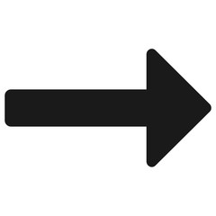 Right direction black arrow icon