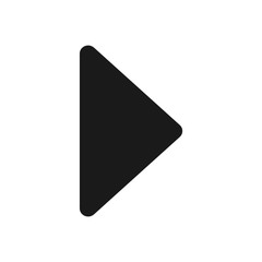 Triangle play button arrow black icon