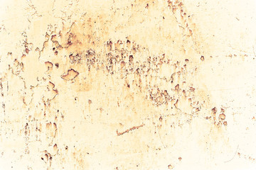Vintage yellow background. Rough painted wall of aspen gold color. Imperfect plane of golden colored. Uneven old decorative toned backdrop of yellow tint. Texture of gold hue. Ornamental stony surface