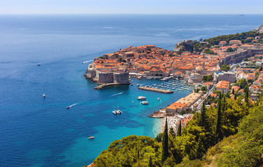 Fototapeta na wymiar City on Mediterranean Dubrovnik in Croatia