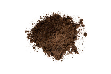 Soil isolated on white background.